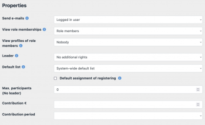 Profile visibility role settings